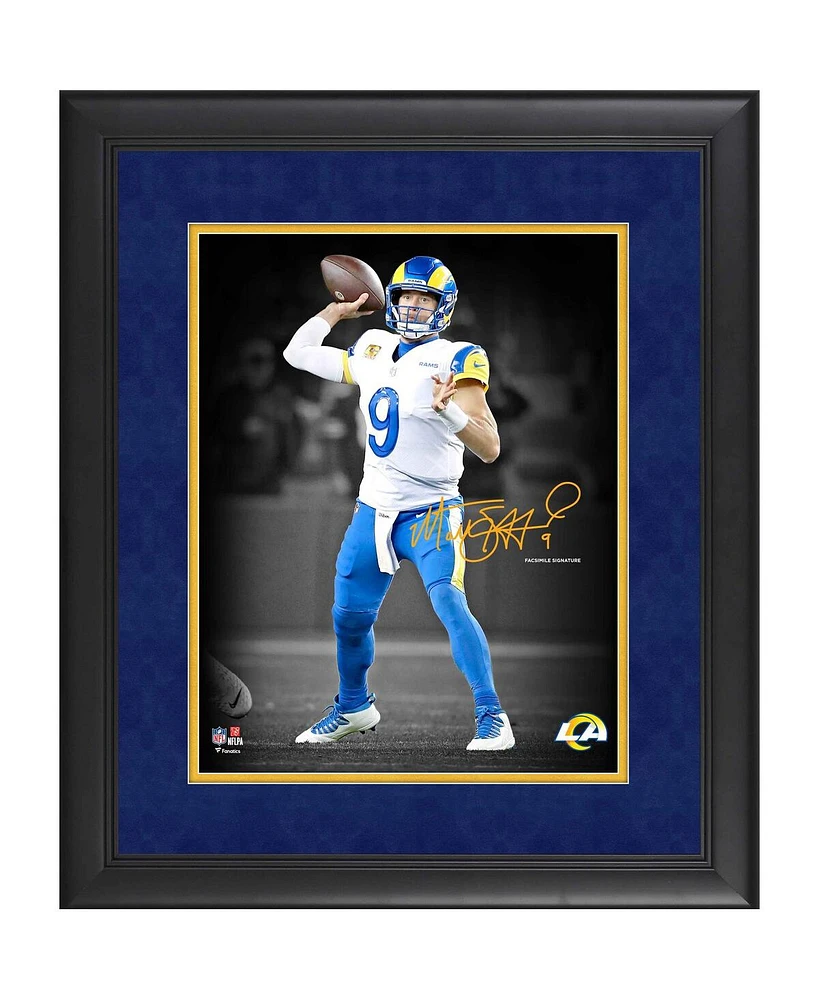 Matthew Stafford Los Angeles Rams Facsimile Signature Framed 11" x 14" Spotlight Photograph