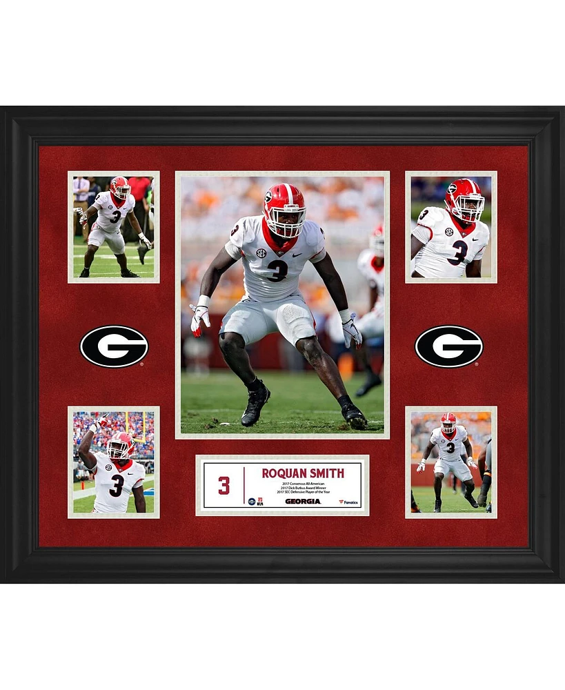 Roquan Smith Georgia Bulldogs Framed 23'' x 27'' 5-Photo Collage