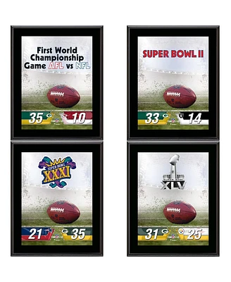 Green Bay Packers 10.5" x 13" Sublimated Super Bowl Champion Plaque Bundle