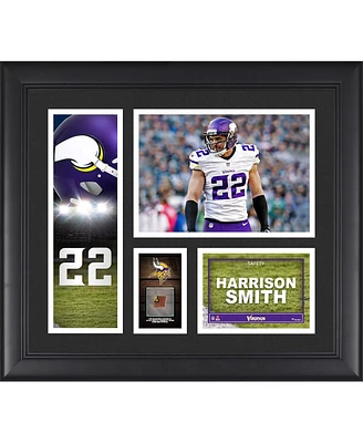 Harrison Smith Minnesota Vikings Framed 15" x 17" Player Collage with a Piece of Game-Used Football