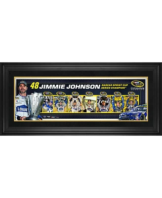 Jimmie Johnson Framed 10" x 30" 2016 Sprint Cup Champion 7-Time Nascar Champion Panoramic Collage