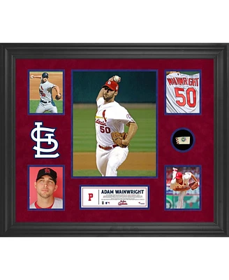 Adam Wainwright St. Louis Cardinals Framed 5-Photo Collage with Piece of Game-Used Ball