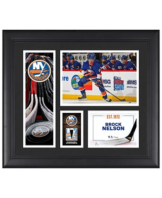 Brock Nelson New York Islanders Framed 15" x 17" Player Collage with a Piece of Game-Used Puck