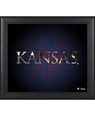 Kansas Jayhawks Framed 15" x 17" Team Heritage Collage