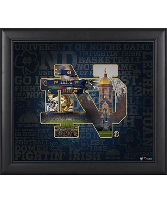 Notre Dame Fighting Irish Framed 15" x 17" Team Heritage Collage