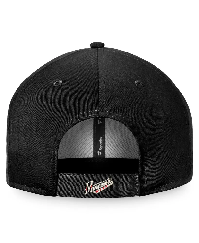 Men's Fanatics Black Minnesota Wild Core Adjustable Hat