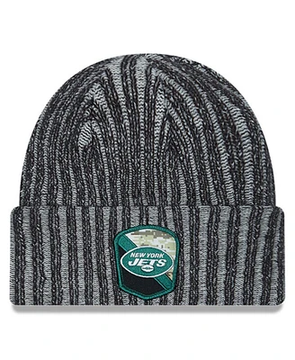 Men's New Era Black New York Jets 2023 Salute To Service Cuffed Knit Hat