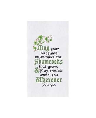 May Your Blessings Outnumber The Shamrocks St. Patrick's Day Flour Sack Kitchen Towel