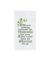 May Your Blessings Outnumber The Shamrocks St. Patrick's Day Flour Sack Kitchen Towel