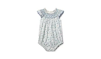 Girls Daisy Bubble Blue Floral One Pieces Infant