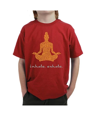 Boy's Word Art T-shirt - Inhale Exhale