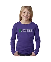 Girl's Word Art Long Sleeve - Success