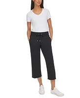 Calvin Klein Women's Cropped Drawstring-Waist Pants