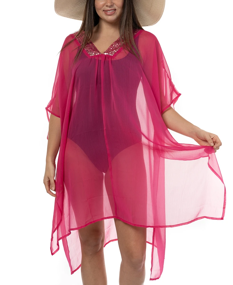 I.n.c. International Concepts Women's Embellished Caftan Cover-Up, Created for Macy's