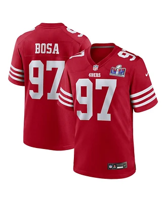 Men's Nike Nick Bosa Scarlet San Francisco 49ers Super Bowl Lviii Game Jersey