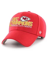 Men's '47 Brand Red Kansas City Chiefs 2023 Afc Champions Mvp Adjustable Hat