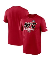 Men's Nike Scarlet San Francisco 49ers 2023 Nfc Champions Iconic T-shirt