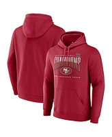 Men's Fanatics Scarlet San Francisco 49ers 2023 Nfc Champions Hometown Pullover Hoodie