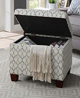 Convenience Concepts 21.75" Print Fabric Madison Storage Ottoman