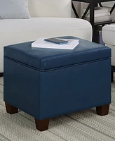 Convenience Concepts 21.75" Faux Leather Madison Storage Ottoman