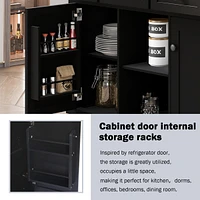 Multifunctional Kitchen Cart with Storage and Wheels