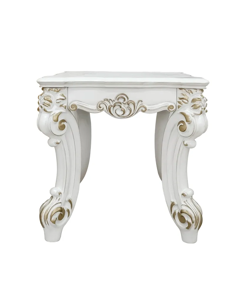 Simplie Fun Vendom Ii End Table, Antique Pearl Finish