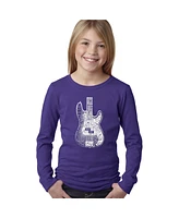 Girl's Word Art Long Sleeve tshirt- Bass Guitar