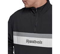 Reebok Men's Retro Colorblocked Quarter-Zip Popover