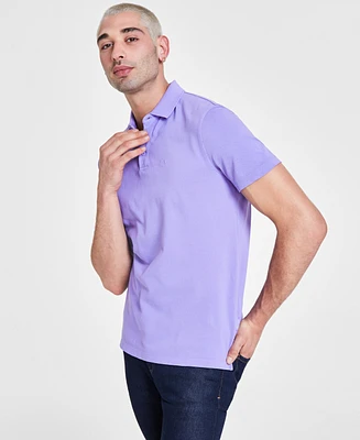 A|X Armani Exchange Men's Regular-Fit Solid Pique Polo Shirt