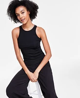 Bar Iii Women's Ribbed High-Neck Tank Top, Created for Macy's