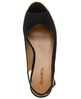 Style & Co Women's Darlitaa Peep Toe Slingback Wedge Pumps, Created for Macy's