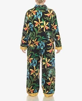 White Mark Plus 2 Pc. Wildflower Print Pajama Set