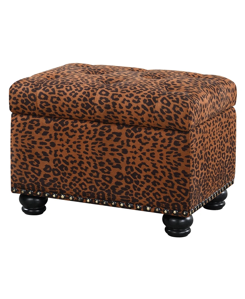 Convenience Concepts 24" Printed Fabric 5th Avenue Storage Ottoman