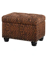 Convenience Concepts 24" Printed Fabric 5th Avenue Storage Ottoman