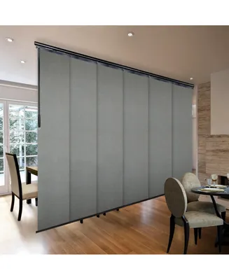 Charlotte Blind 6-Panel Single Rail Panel Track Extendable 70"-130"W x 94"H, width 23.5"