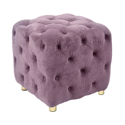 Simplie Fun Velvet Ottoman, End Table, Footstool