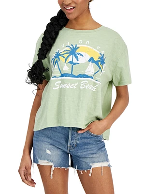 Grayson Threads, The Label Juniors' Sunset Beach Cotton Short-Sleeve T-Shirt