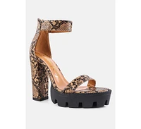 Rattle Chunky High Block Heel Sandals