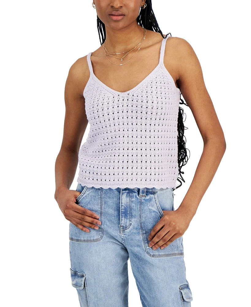 Hippie Rose Juniors' V-Neck Sweater Tank