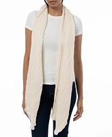 Style & Co Women's Textured Linen-Look Scarf, Created for Macy's