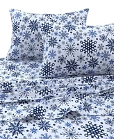 Tribeca Living Holiday Printed Cotton Flannel Extra Deep -Pc. Sheet Set