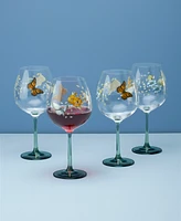 Lenox Butterfly Meadow Balloon Wine Glasses, Set of 4