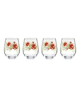 Lenox Butterfly Meadow Stemless Wine Glasses, Set of 4