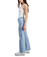 Dollhouse Juniors' Mid-Rise Wide-Leg Pocket Jeans