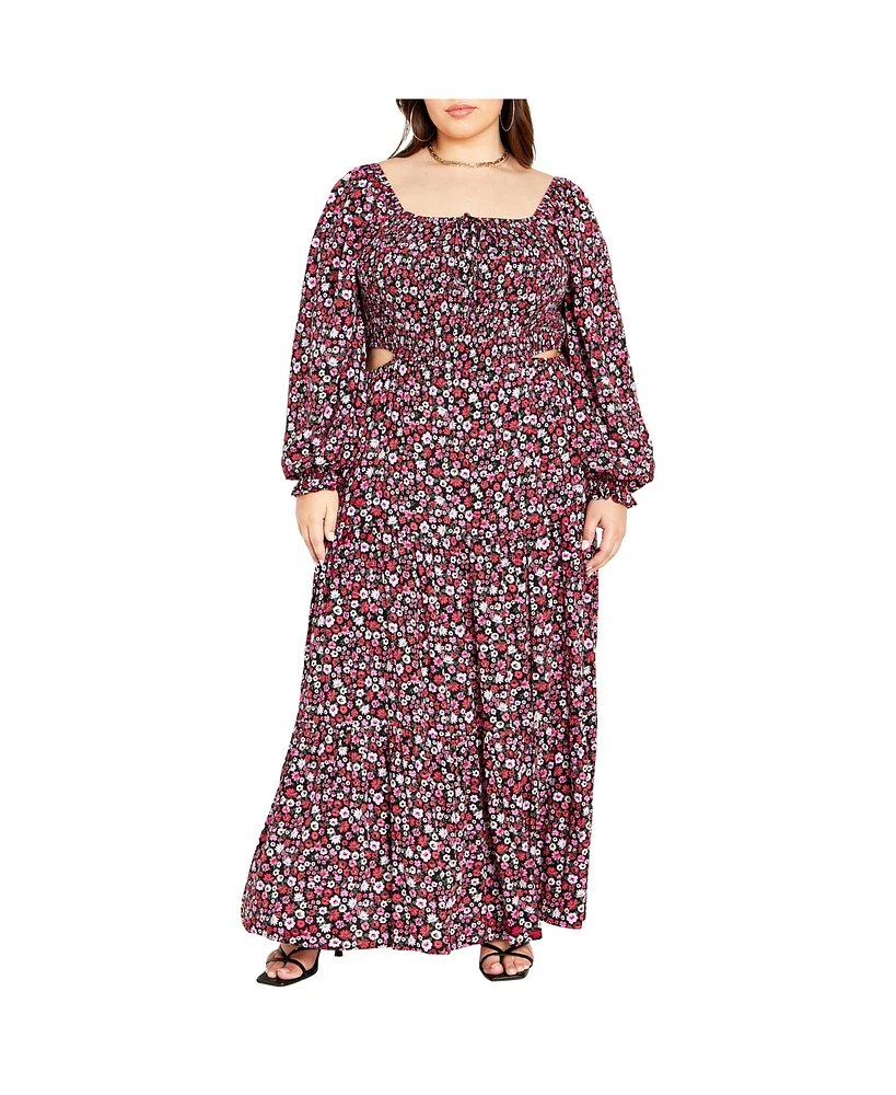 Plus Lexie Print Maxi Dress