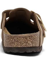 Birkenstock Women's Boston Big Buckle Nubuck Leather Clogs from Finish Line