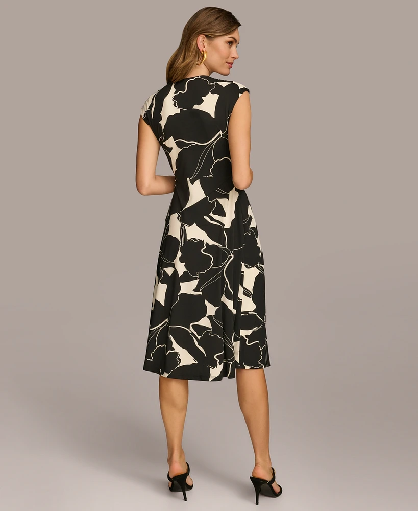 Donna Karan Women's Printed A-Line Dress