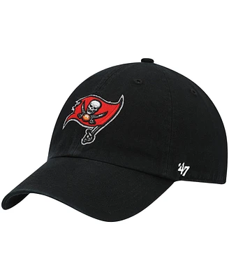 Men's '47 Brand Black Tampa Bay Buccaneers Secondary Clean Up Adjustable Hat