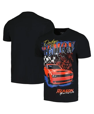 Men's and Women's Black Dodge Demon Racing T-shirt