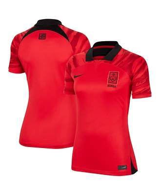 Women's Nike Red South Korea National Team 2022/23 Home Breathe Stadium Replica Blank Jersey